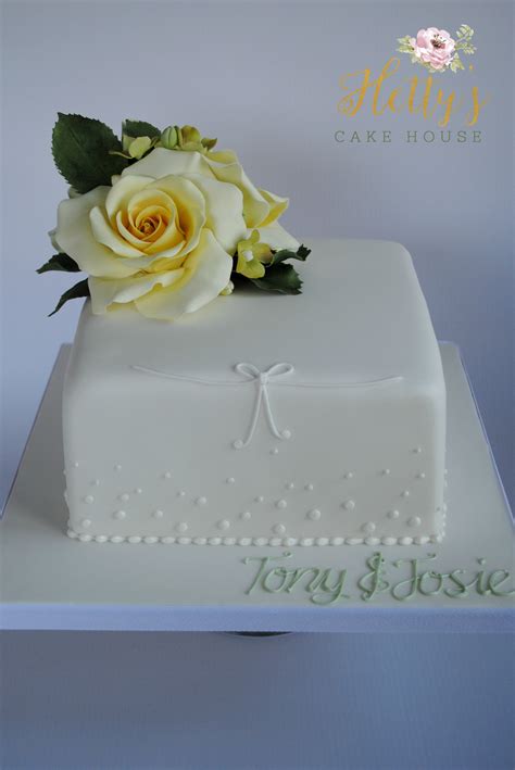 Yellow Rose Anniversary Cake