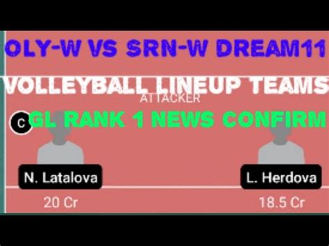 Oly W Vs Srn W Dream Prediction Oly W Vs Srn W Volleyball Match