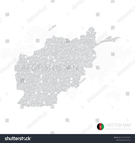 Afghanistan Grey Map Isolated On White Stock Vector Royalty Free