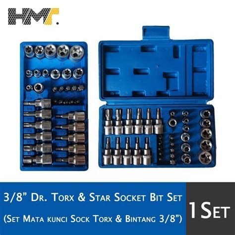 Jual 38 Dr Torx Star Socket Bit Set Set Mata Kunci Sok Torx