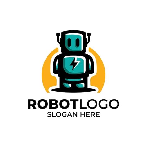 Moderne Minimale Roboter Logo Vorlage Premium Vektor