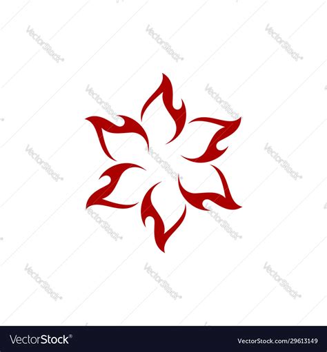 Star Flame Logo Template Design Royalty Free Vector Image