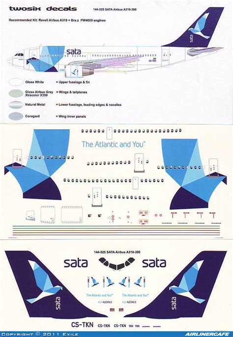 Two Six Decals Airbus A310 300 10003 Airlinercafe