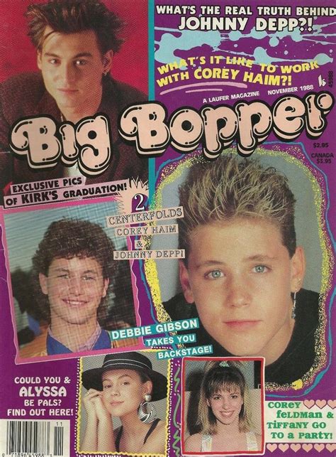 Big Bopper 80 S Teen Magazine Nov 1988 Corey Haim Debbie Gibson Johnny Depp Etc 1734450489