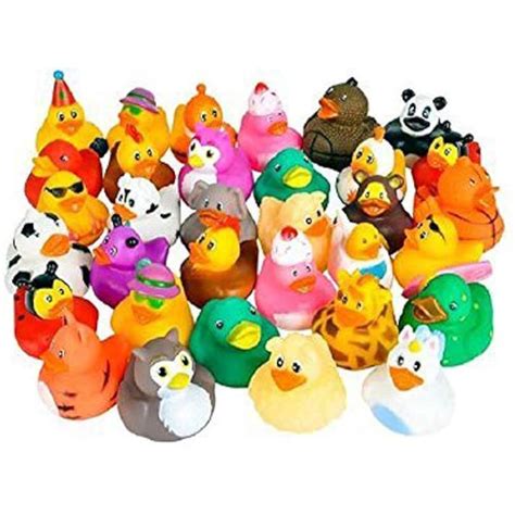 Kicko Assorted Rubber Ducks - 50 Pack 2 Inches For Kids, Sensory Play ...