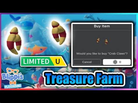 Ugc Limited Blippi S Playground Script Treasure Farm Crab Claws