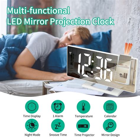 Clock For Bedroom With Temperature Hatch Alarm Led Atomic Clocks