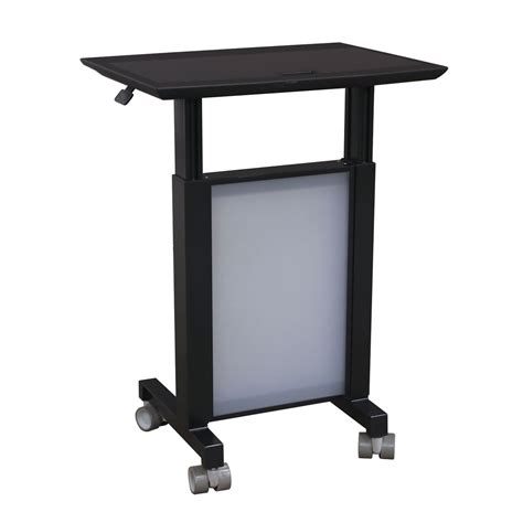 Adjustable Height Used Mobile Podium, Black - National Office Interiors ...