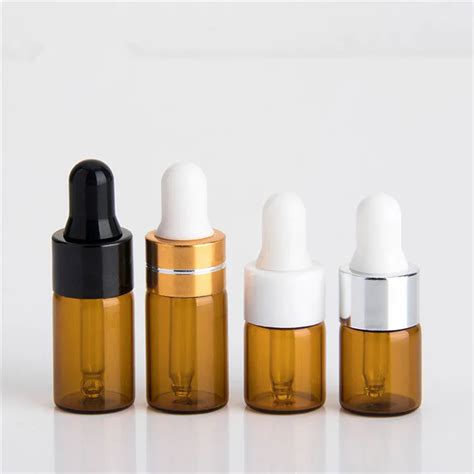 Clear Transparent 1ml 2ml 3ml Mini Glass Dropper Vial Essential Oil