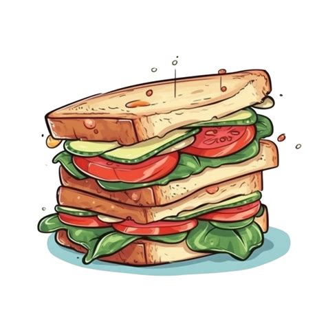 Cartoon Sandwich Aesthetic 23215400 Png