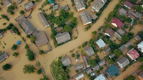 Flood Flowed Destruction Flooded Road Severe Stock Footage Video (100% ...