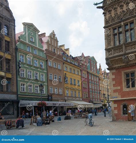 Beautiful Scene Of The Architecture And Street Life Of Wroclaw Poland