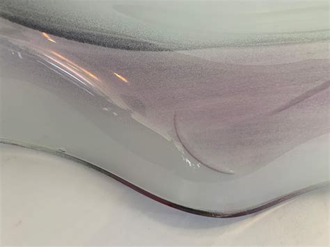 Rare Signed Laurel Fyfe Slump Glass Abstract Table Sculpture For Sale At 1stdibs