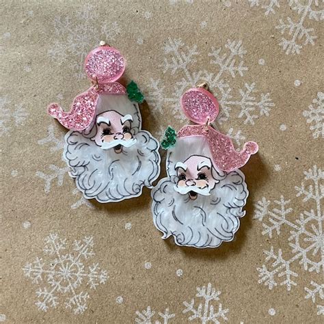 Santa Claus Earrings - Etsy