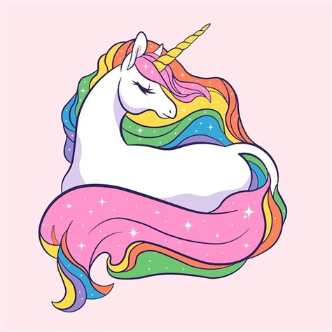 Premium Vector Magic Unicorn Vector