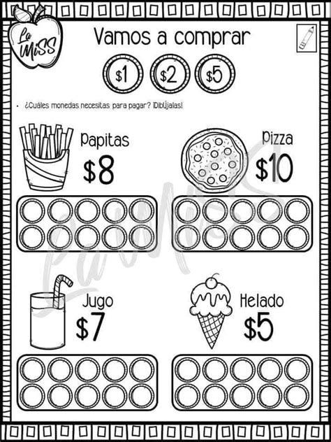 Pin En 1 Primaria Actividades De Dinero Actividades Divertidas De Matemáticas Actividades De