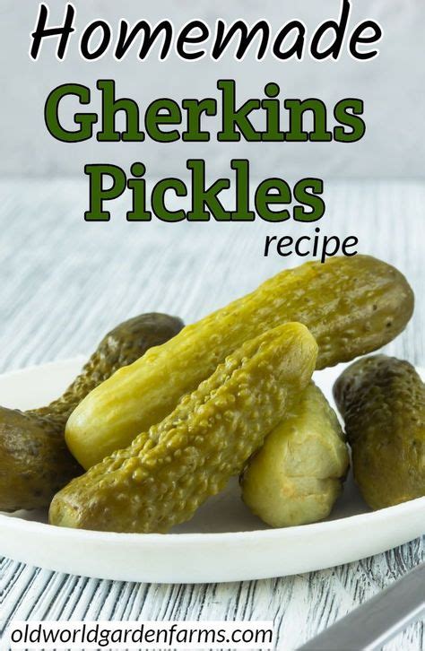 Homemade Gherkins Pickles - Old World Garden Farms