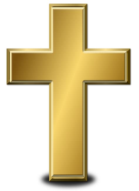 Gold Cross Png Hd Gold Cross Illustration Christian Cross