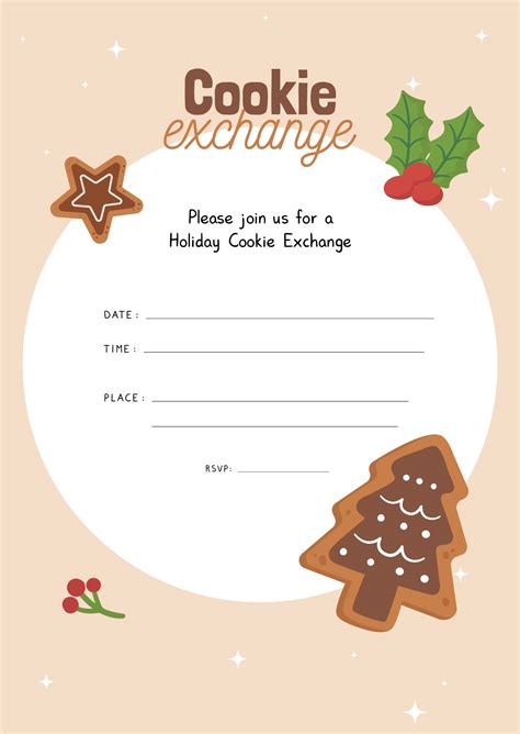 Cookie Swap Invitation Template 10 Free PDF Printables Printablee