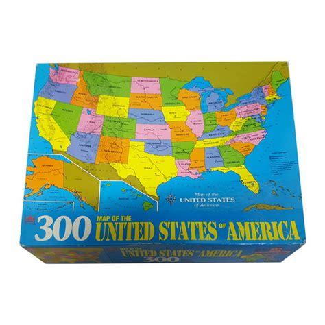 Map of the United States of America Jigsaw Puzzle 300 Extra Large ...