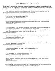 Fahrenheit 451 Part 1 Vocabulary Study Guide Course Hero