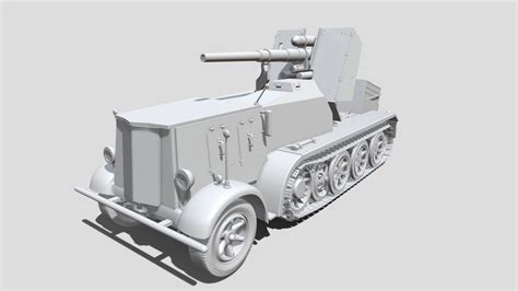 Flak Sfl Auf Zugkraftwagen T Sd Kfz D Model By Zenislew