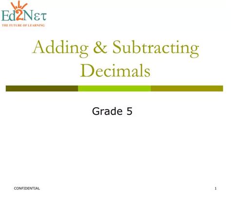 Ppt Adding Subtracting Decimals Powerpoint Presentation Free