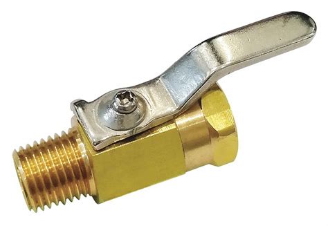 Grainger Approved Mini Ball Valve Brass Inline Piece Pipe Size