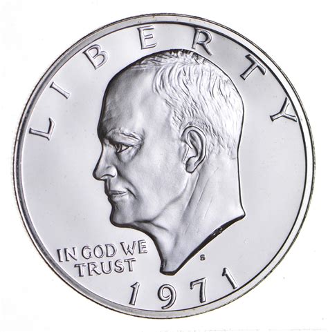 Silver - SPECIALLY MINTED - S Mint Mark - 1971 -S - 40% Eisenhower ...