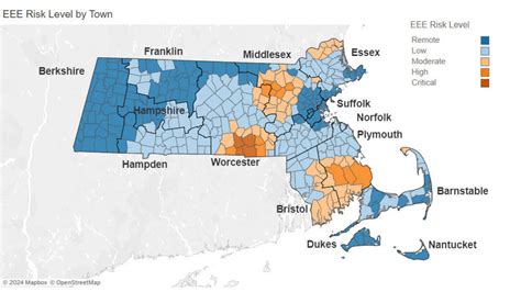 Map Shows Where Eee Risk Is Highest In Massachusetts From Infected