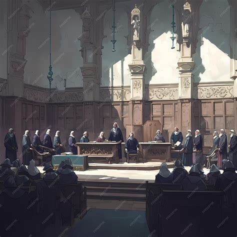 Premium Photo Epic Courtroom Battle Medieval Style