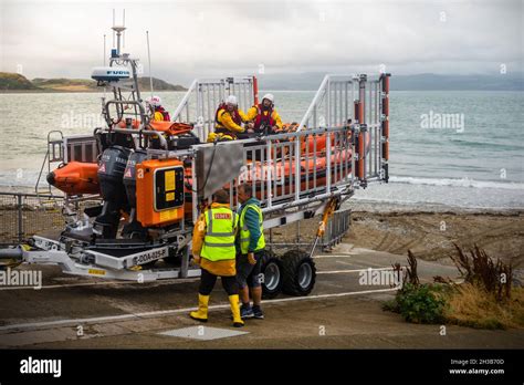 Rnli Criccieth Lifeboat Stations Atlantic 85 Lifeboat On Its Launch