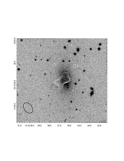 The Mhz High Resolution Radio Map Of The Source Overlaid On The