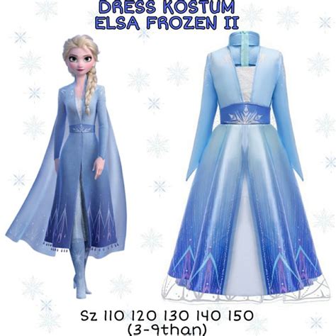 Jual DRESS ANAK PESTA KOSTUM ELSA FROZEN 2 SATIN SAYAP NEMPEL Di Lapak