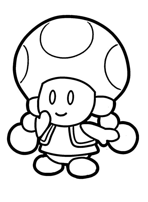 Toadette Super Mario Coloring Page Free Printable Coloring Pages