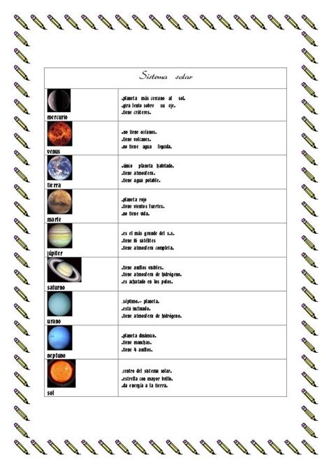 Sopas De Letras De Los Planetas Del Sistema Solar Para Que Los Niños