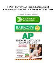 Barron S Ap French Language And Culture