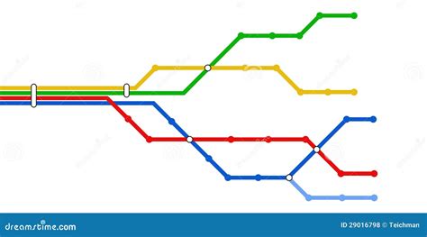 Subway Schematic Map Vector Illustration | CartoonDealer.com #29016796