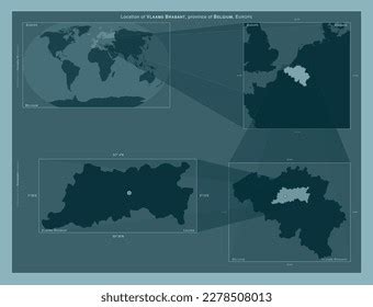 Vlaams Brabant Province Belgium Diagram Showing Stock Illustration ...