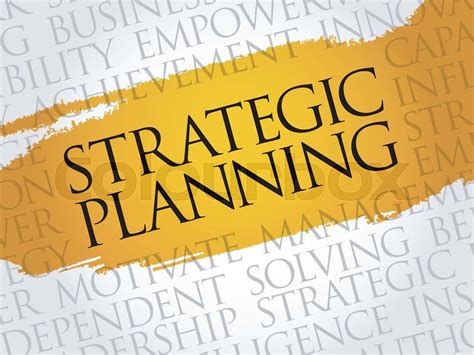 Strategic Planning Word Cloud Stock Vector Colourbox