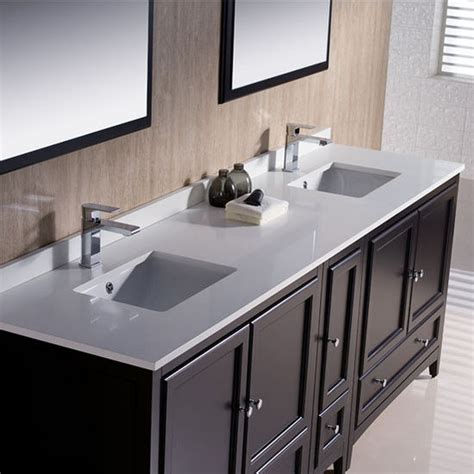 Oxford Traditional Double Sink Bathroom Vanity Set By Fresca