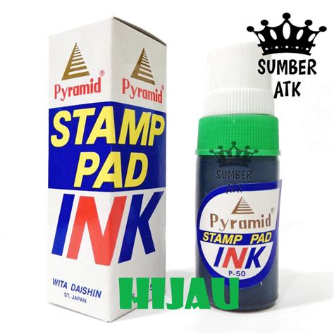 Tinta Stempel Pyramid Stamp Pad Ink Cc Refill Stamp Pad Ink Hitam