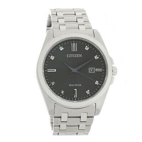 Citizen Eco Drive Corse Mens Diamond Stainless Steel Watch Bm7100 59h Watchcharts