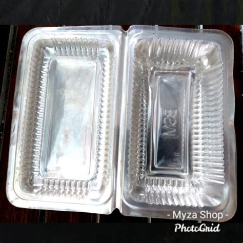 Jual Plastik Mika Bening Tray Tempat Nasi Wadah Kue Snack Box Kotak