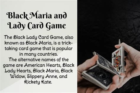 About The Black Maria & Black Lady Card Game