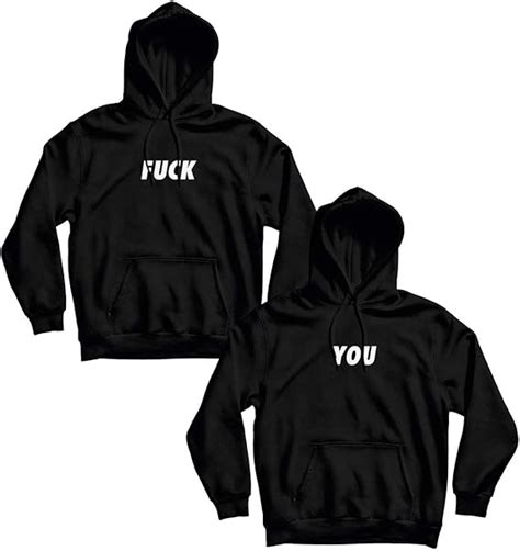 CVLR Fuck You Pärchenpullover Set Zwei Hoodies Pullover Pulli Liebe Love Pärchen Schwarz Weiss