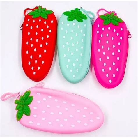 Estojo De Morango Frutinha Papelaria Kawaii Shopee Brasil