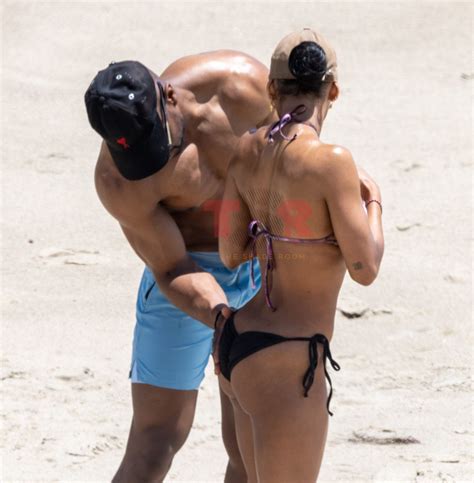 PHOTOS: Jonathan Majors & Meagan Good Enjoy A Beach Day