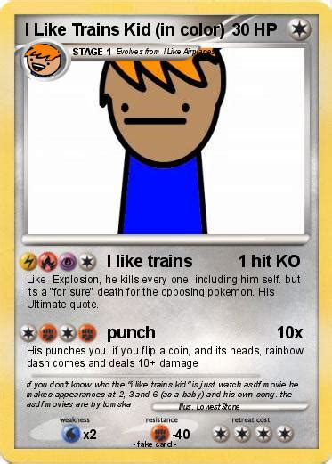 Pokémon I Like Trains Kid in color - I like trains 1 hit KO - My Pokemon Card