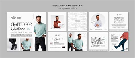 Images de Instagram Post Design Mode Masculine Téléchargement gratuit